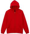GD69 SF600 Gildan SoftStyle® Midweight Full Zip Hooded Sweatshirt Red colour image
